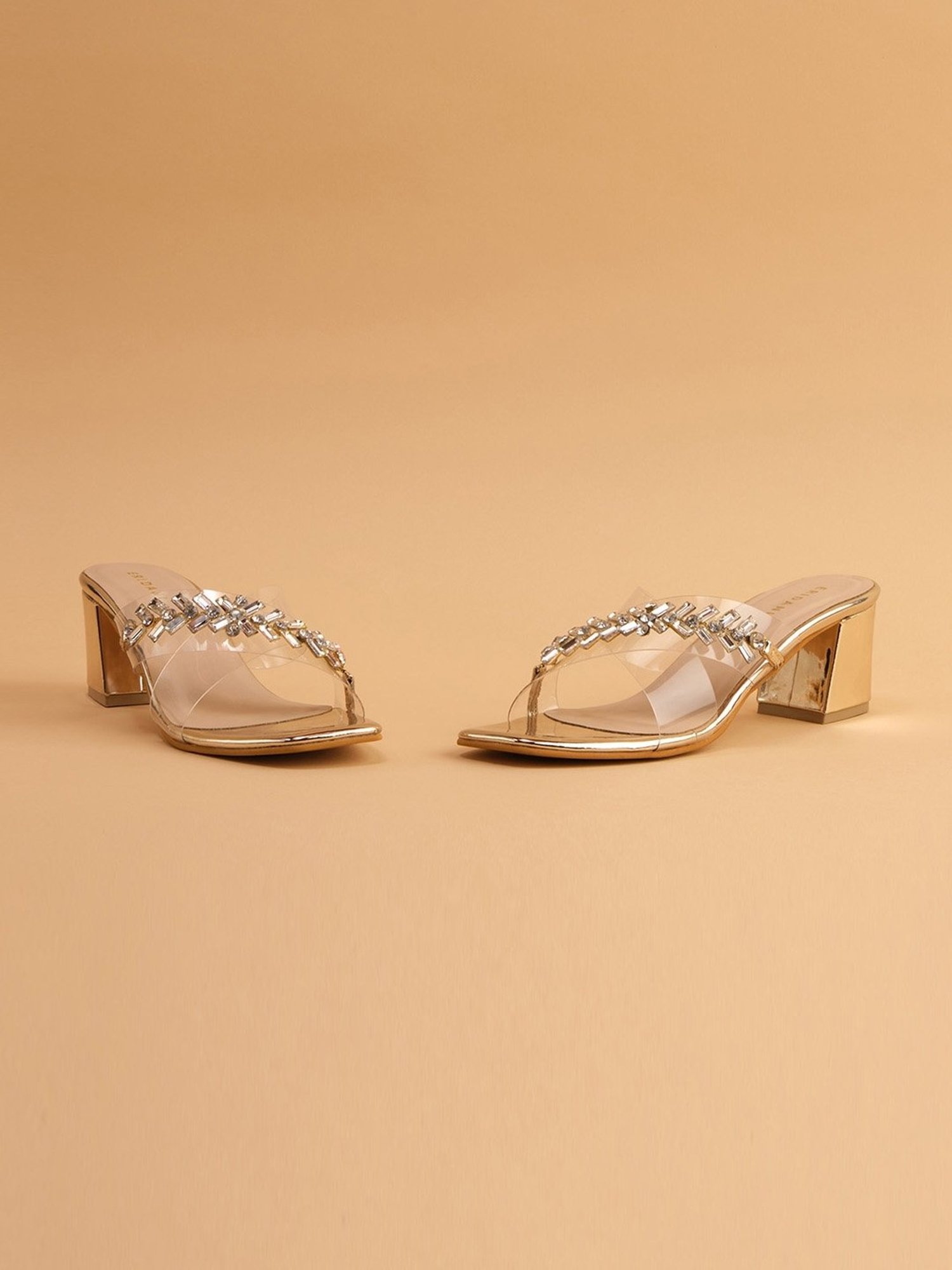 Eridani Women's Riva Gold Cross Strap Sandals