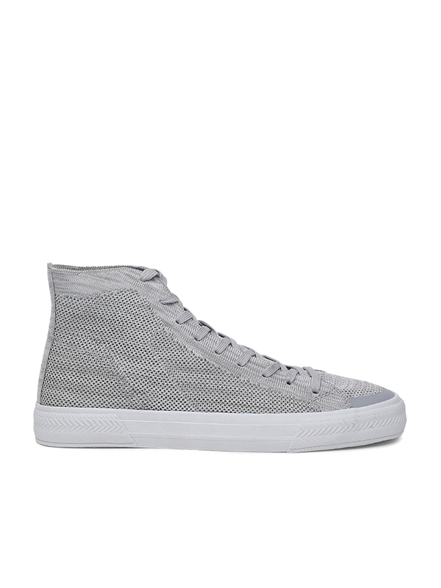 Bata Men's Grey Ankle High Sneakers