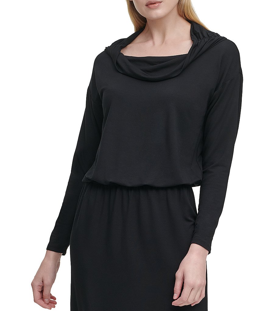 Anne Klein Sport Carlita Jewel Neck Sleeveless Midi Shift Tank Dress