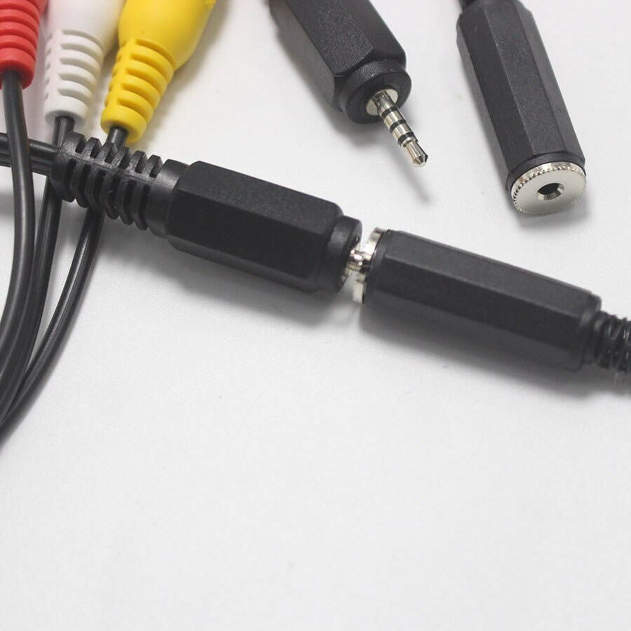 1pcs 2.5mm 4 Pole Male Plug to RCA Female AV Socket 2.5mm Stereo Music Audio Cable Cord AUX for Mp3 Pod TV 25cm