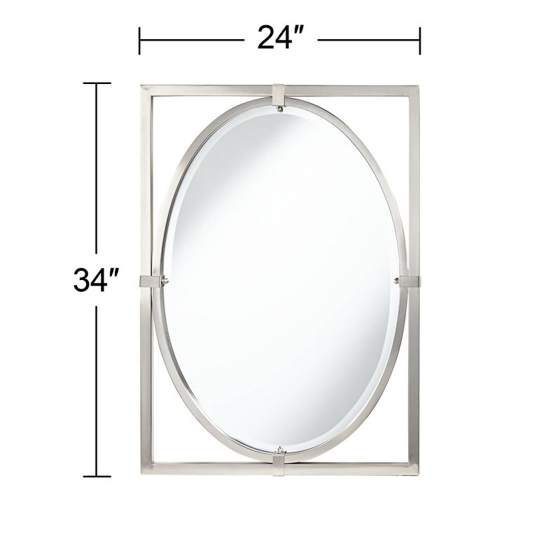 Uttermost Akita Brushed Nickel 24" x 34" Wall Mirror