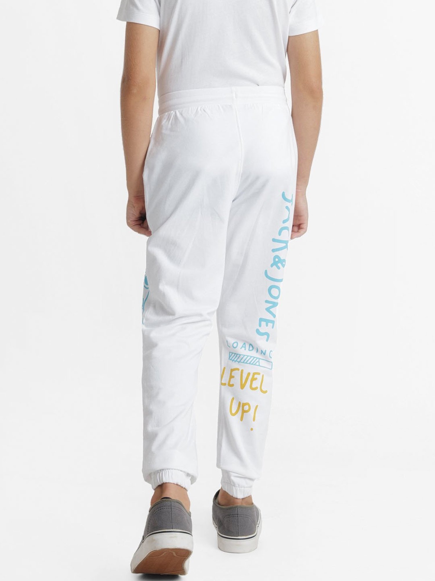 Jack & Jones Junior White Printed Trousers