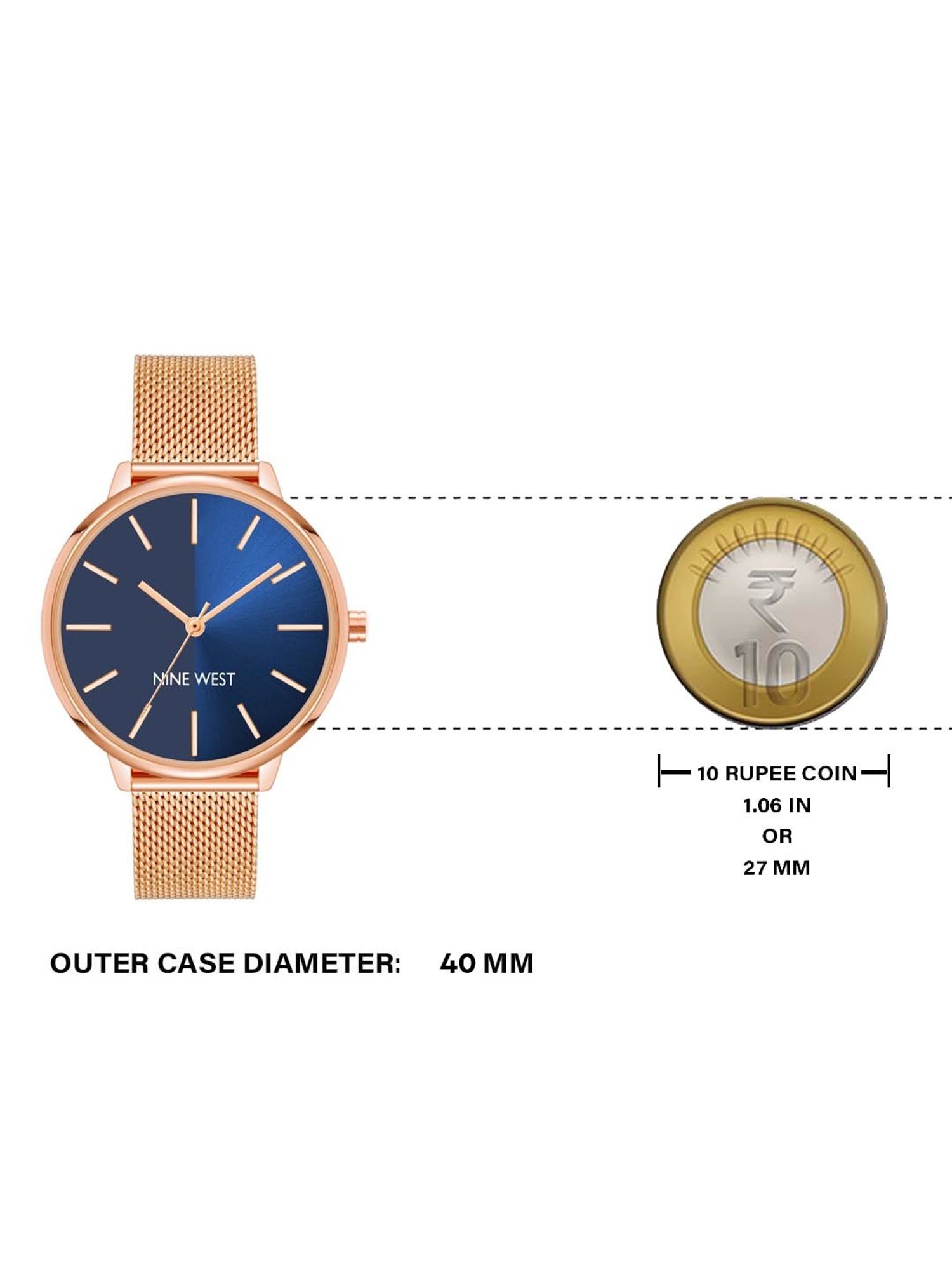 Nine West NW-1980NVRG Analog Watch for Women