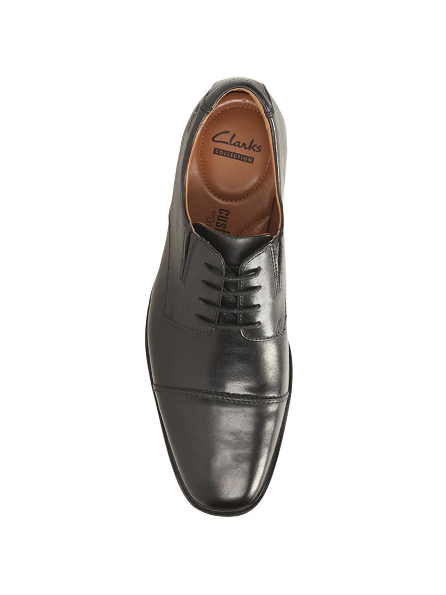 Clarks Men's Tilden Cap Black Derby Shoes