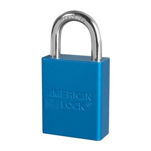 Lockout Padlock, Aluminum, Blue, KA, Pk 3