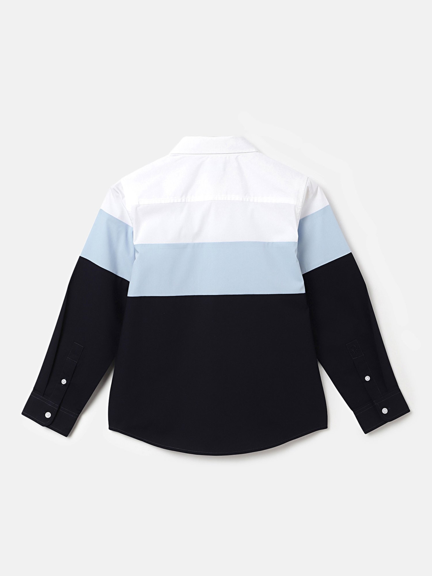 United Colors of Benetton Kids Multicolor Color Block Full Sleeves Shirt