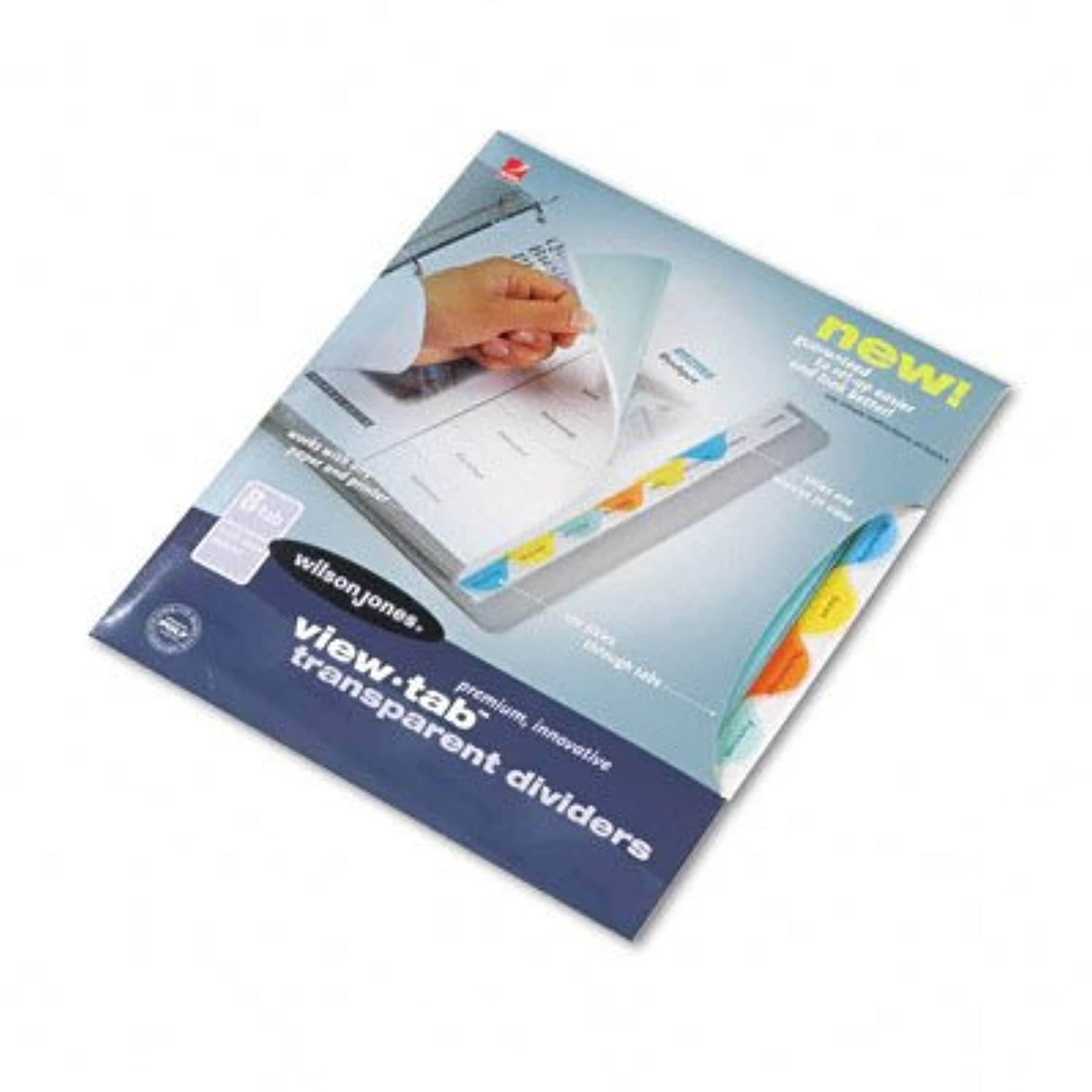 View-Tab Transparent Index Dividers, 8-Tab, Round, Letter (Set of 8) [Set of 2]