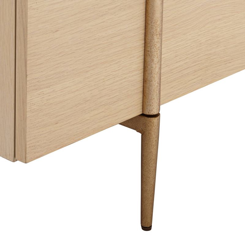 Kolczak Boho Handcrafted Mango Wood 2 Door Cabinet Light Gray - Christopher Knight Home