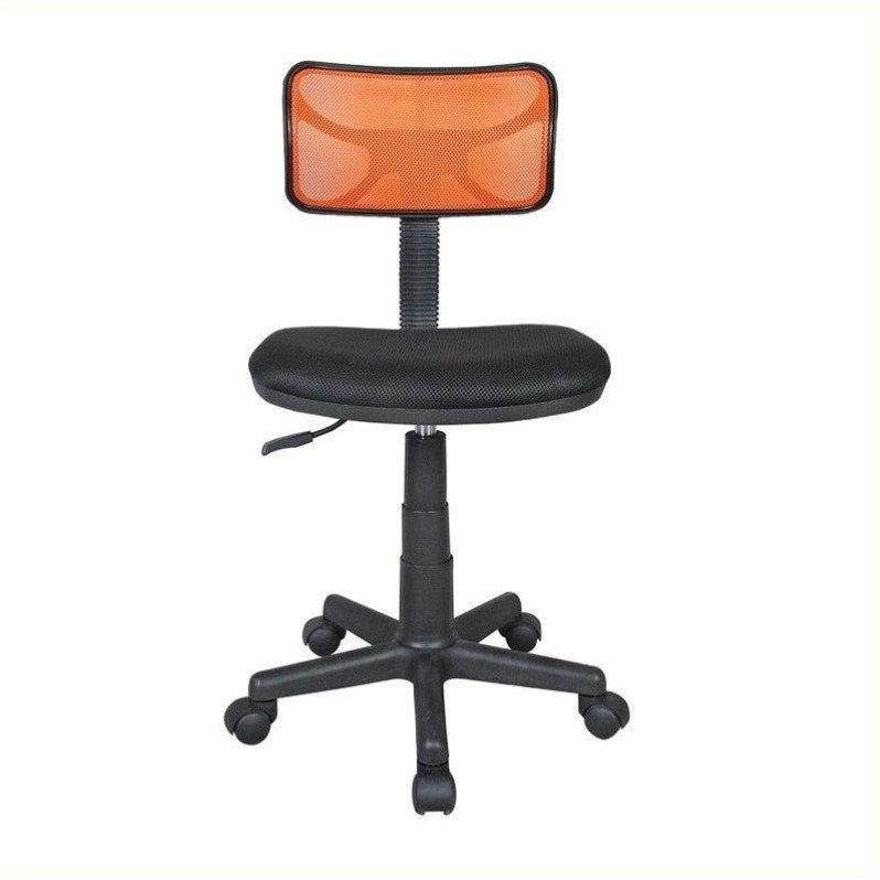 Techni Mobili Student Chair, Mesh Office Task Chair with Hight Adjustment, Technical Executive Task Chair with Non Marking Caster Wheels, Orange