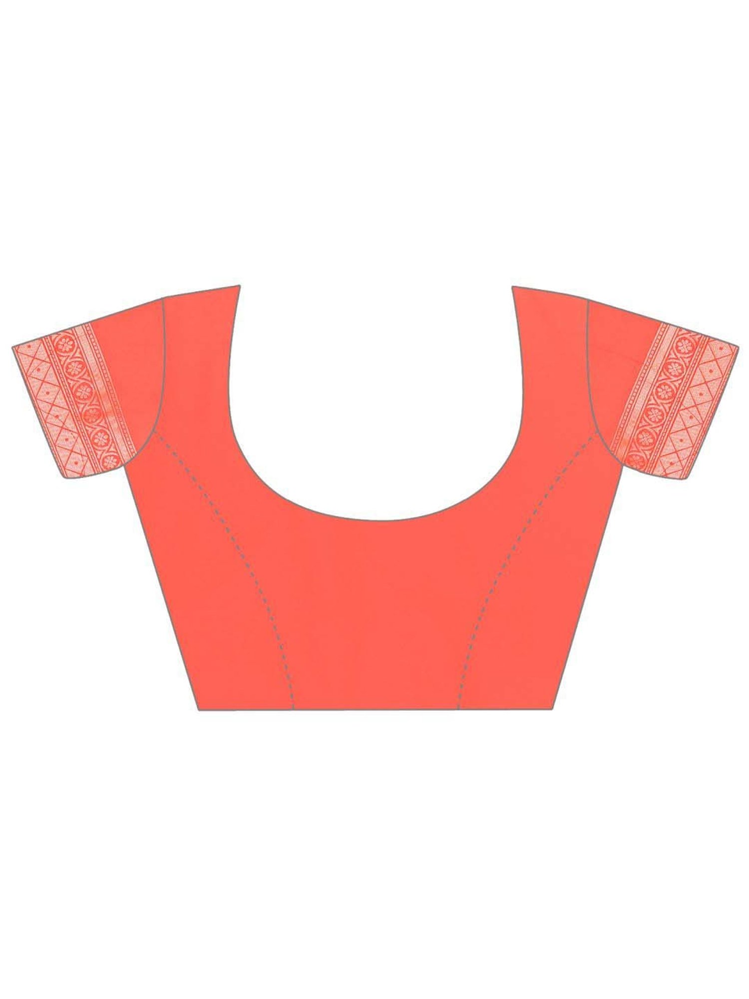 Elora Peach Silk Woven Saree With Unstitched Blouse