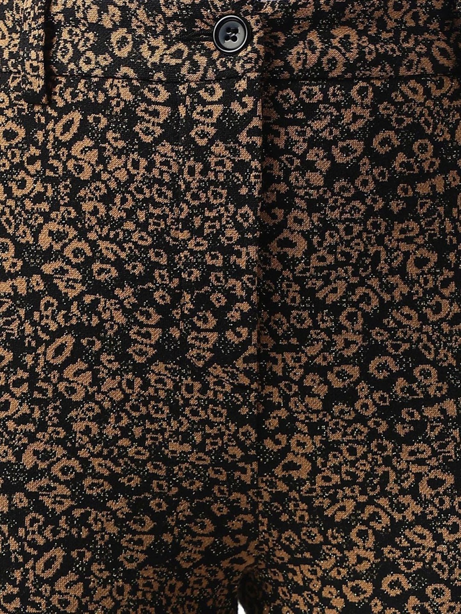 Liu Jo Multicolor Printed Regular Fit Flat Front Trousers