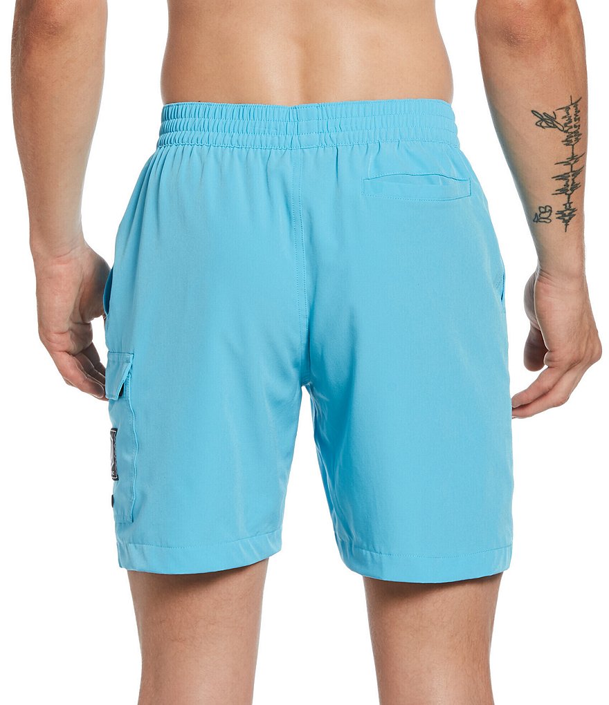Redsand Solid Stretch 18#double; Outseam Cargo Volley Shorts