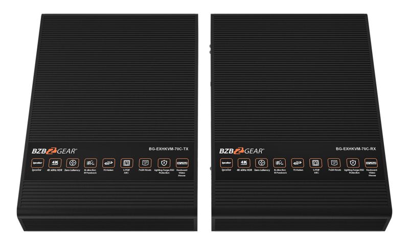 BZBGEAR 4K 18Gbps HDMI Extender with Bi-directional IR and Zero Latency up to 70m