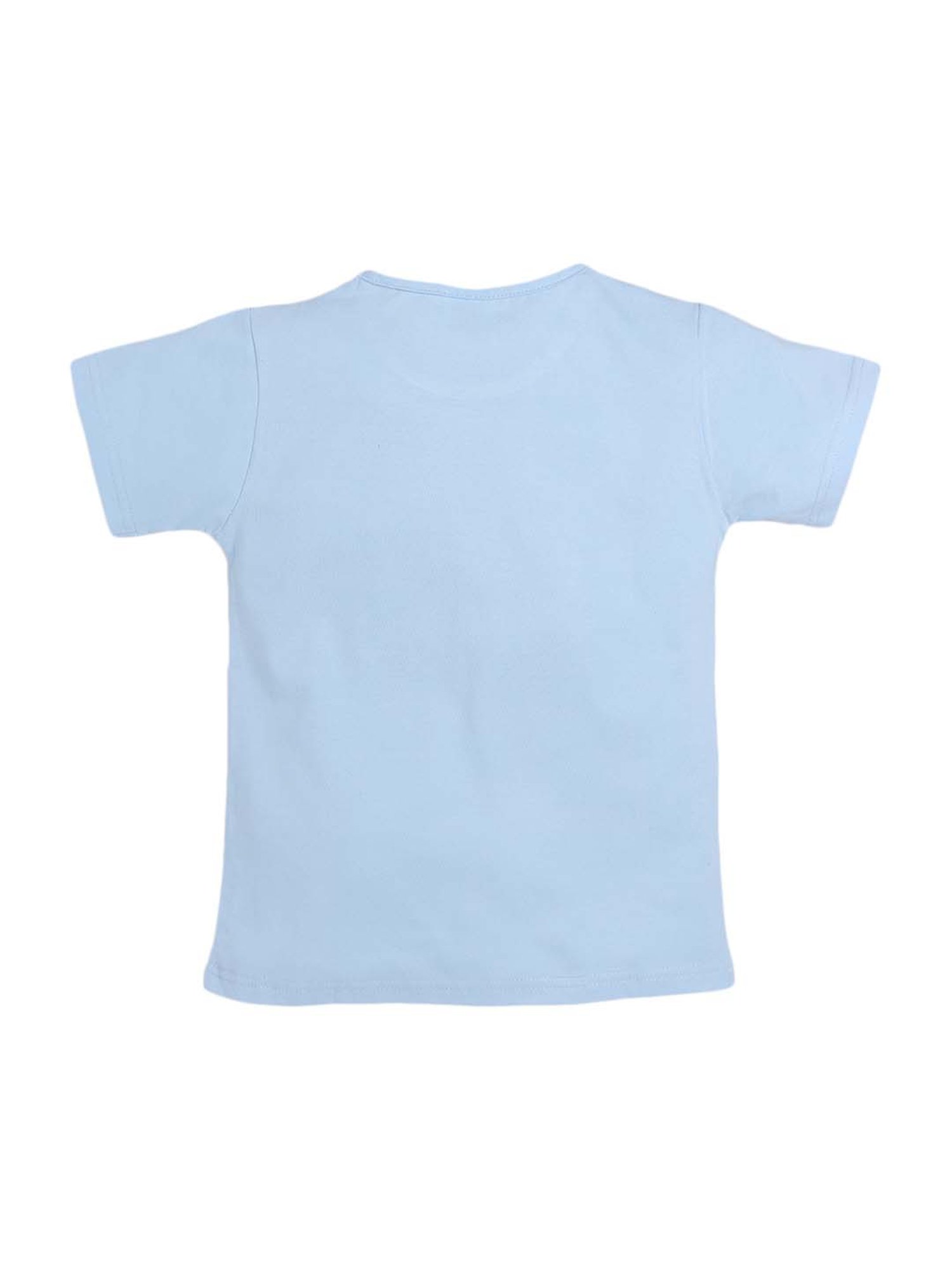 Todd N Teen Kids Blue Cotton Printed T-Shirt & Pyjamas