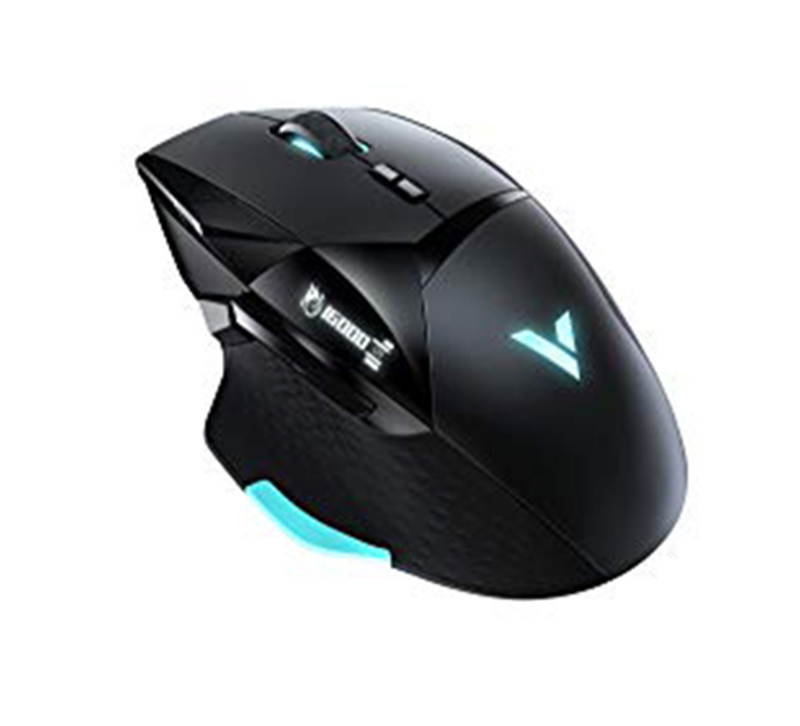 RAPOO VT900 USB Wired RGB Light Professional IR Gaming Optical Mouse 16000DPI,PMW 3389 Sensor,OLED Display Screen,Gaming Mice for Right-Handed Gamers Black