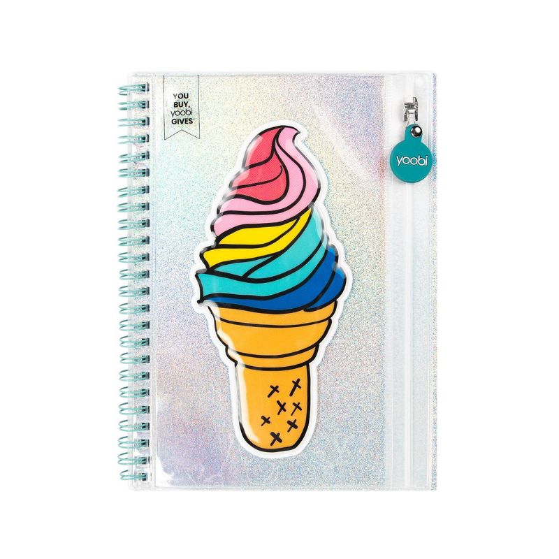 Spiral Notebook 1 Subject College Ruled Front Pocket Ice Cream  - Yoobi™