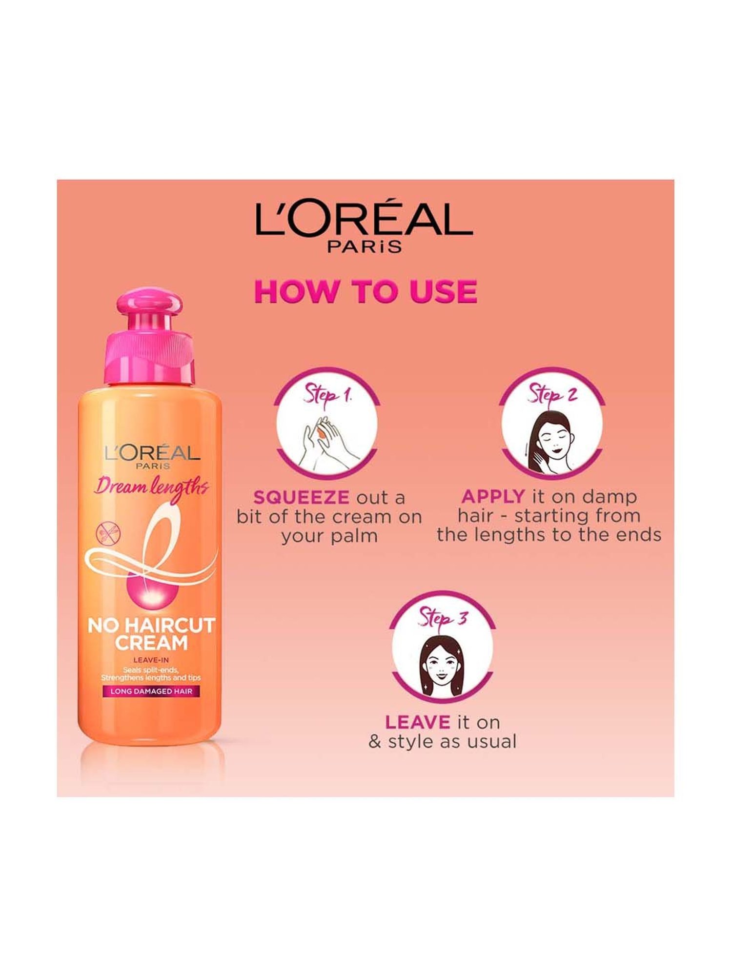 L'Oreal Paris Dream Lengths No Haircut Cream - 200 ml