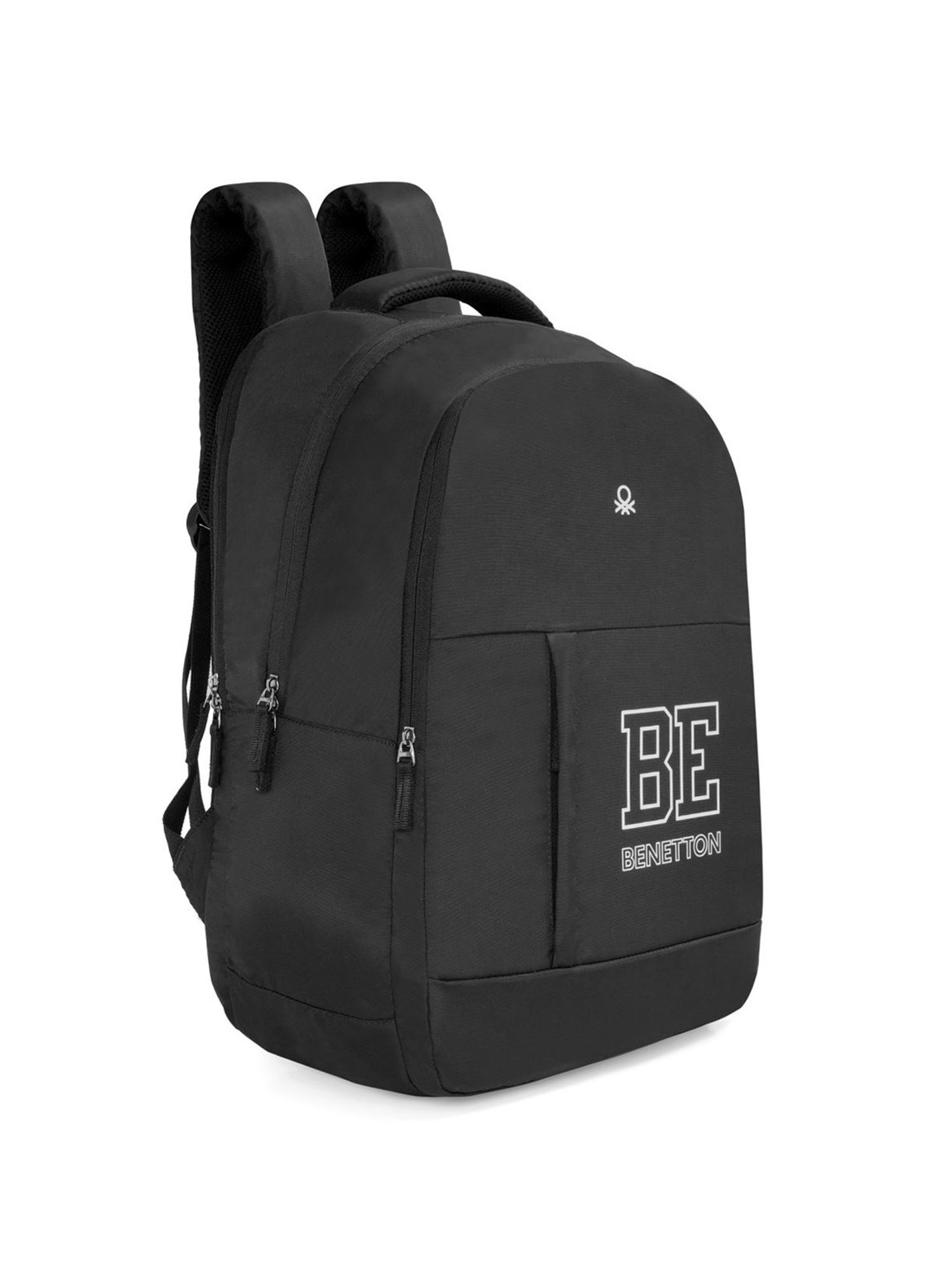 United Colors of Benetton Coppen Black Polyester Solid Backpack - 21 Ltrs