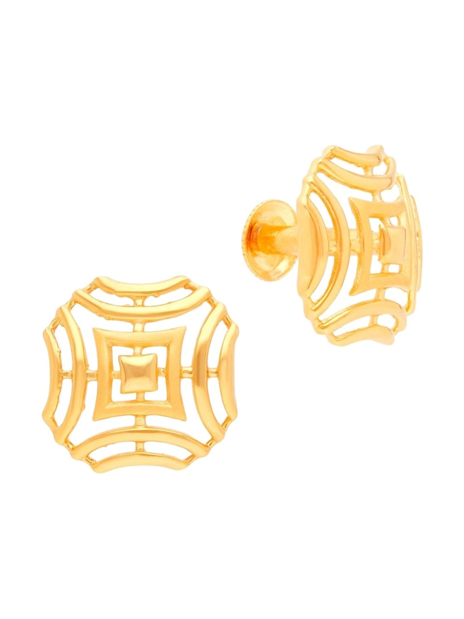 Malabar Gold and Diamonds 22k (916) BIS Hallmark Yellow Gold Earring For Women