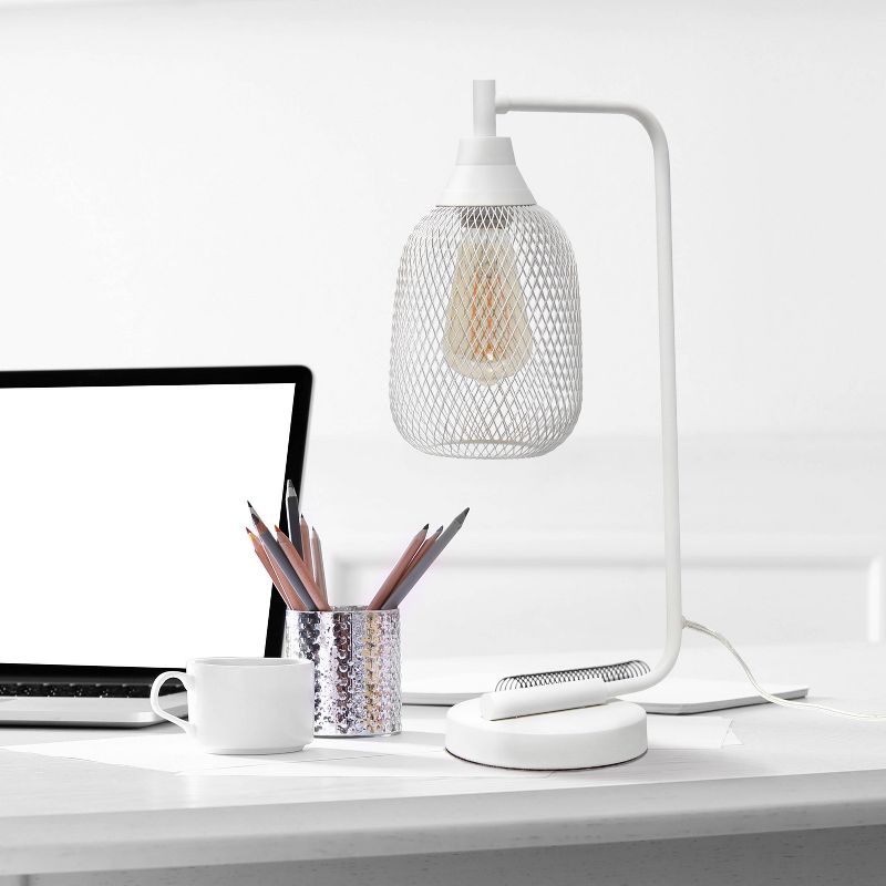 Industrial Desk Lamp White - Lalia Home