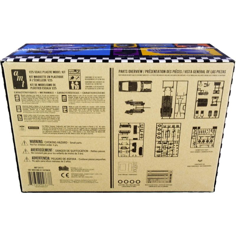 Skill 2 Model Kit 1967 Ford Mustang GT Fastback 1/25 Scale Model by AMT