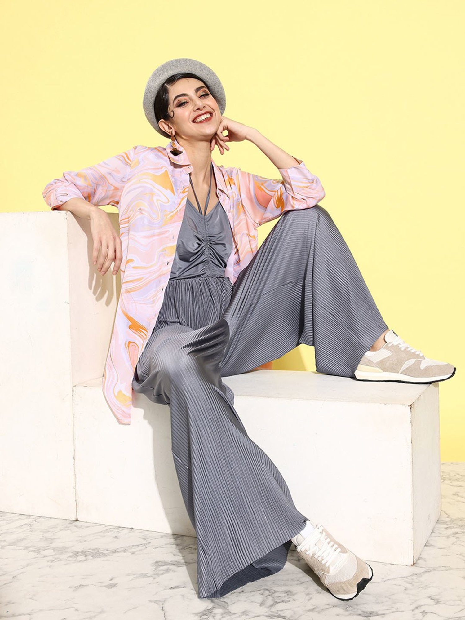 Anvi Be Yourself Pink Printed Shirt