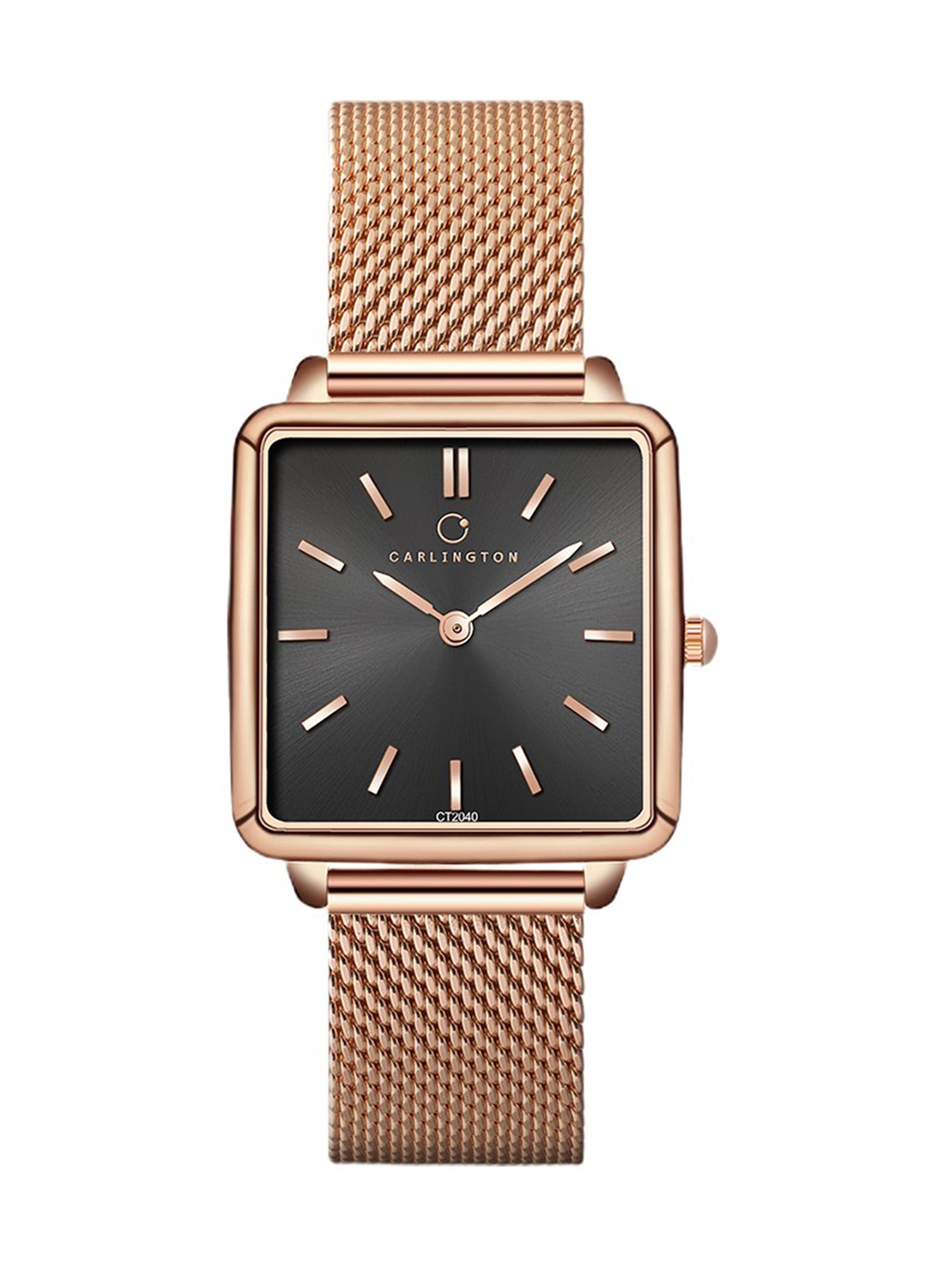 Carlington Iconic 2040 RoseBlack Analog Watch for Women