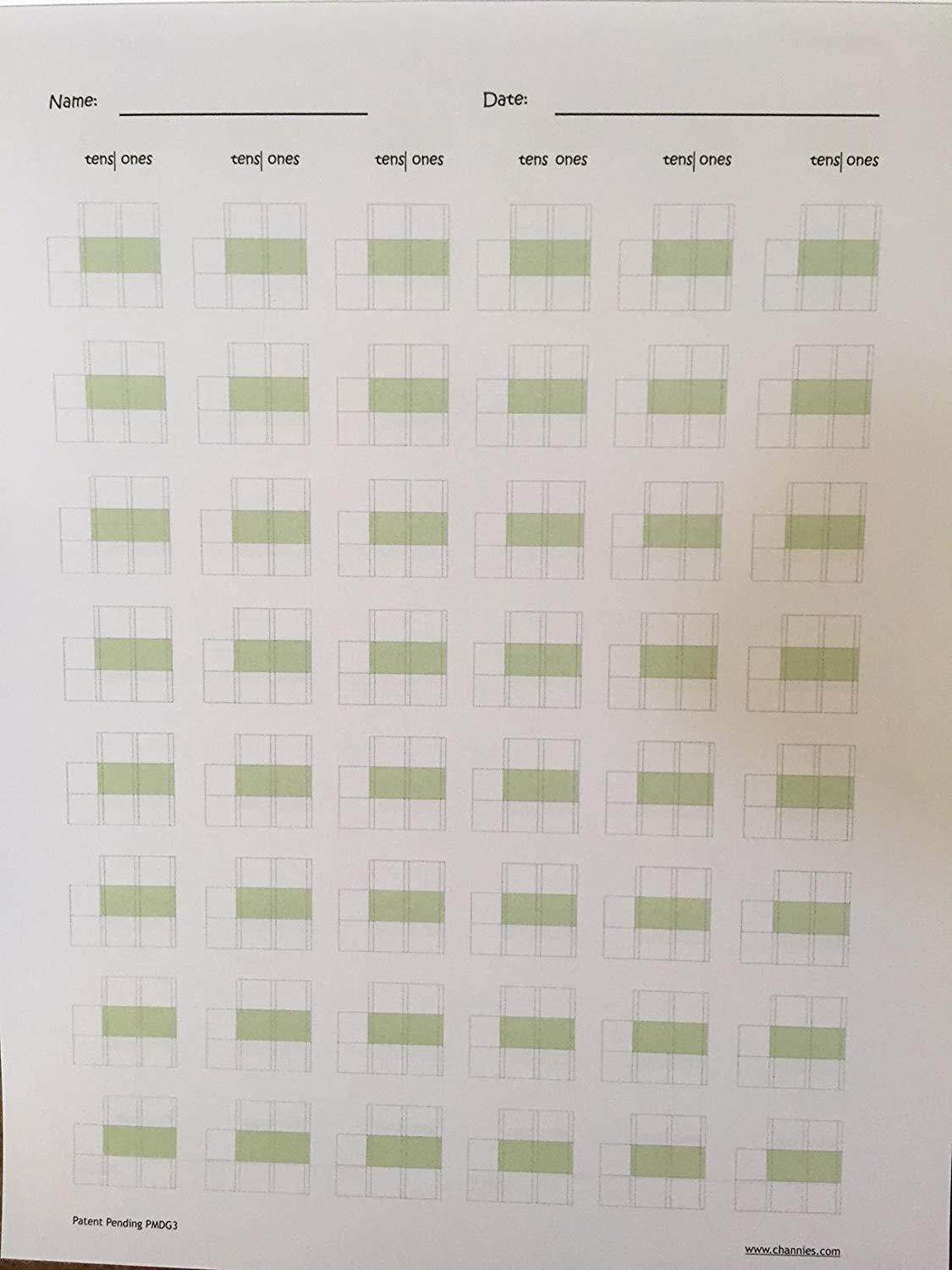 Channie's LR3779 Double Digit Math Lineup Workbook, Improve Math Accuracy for 1st-3rd Grades, White