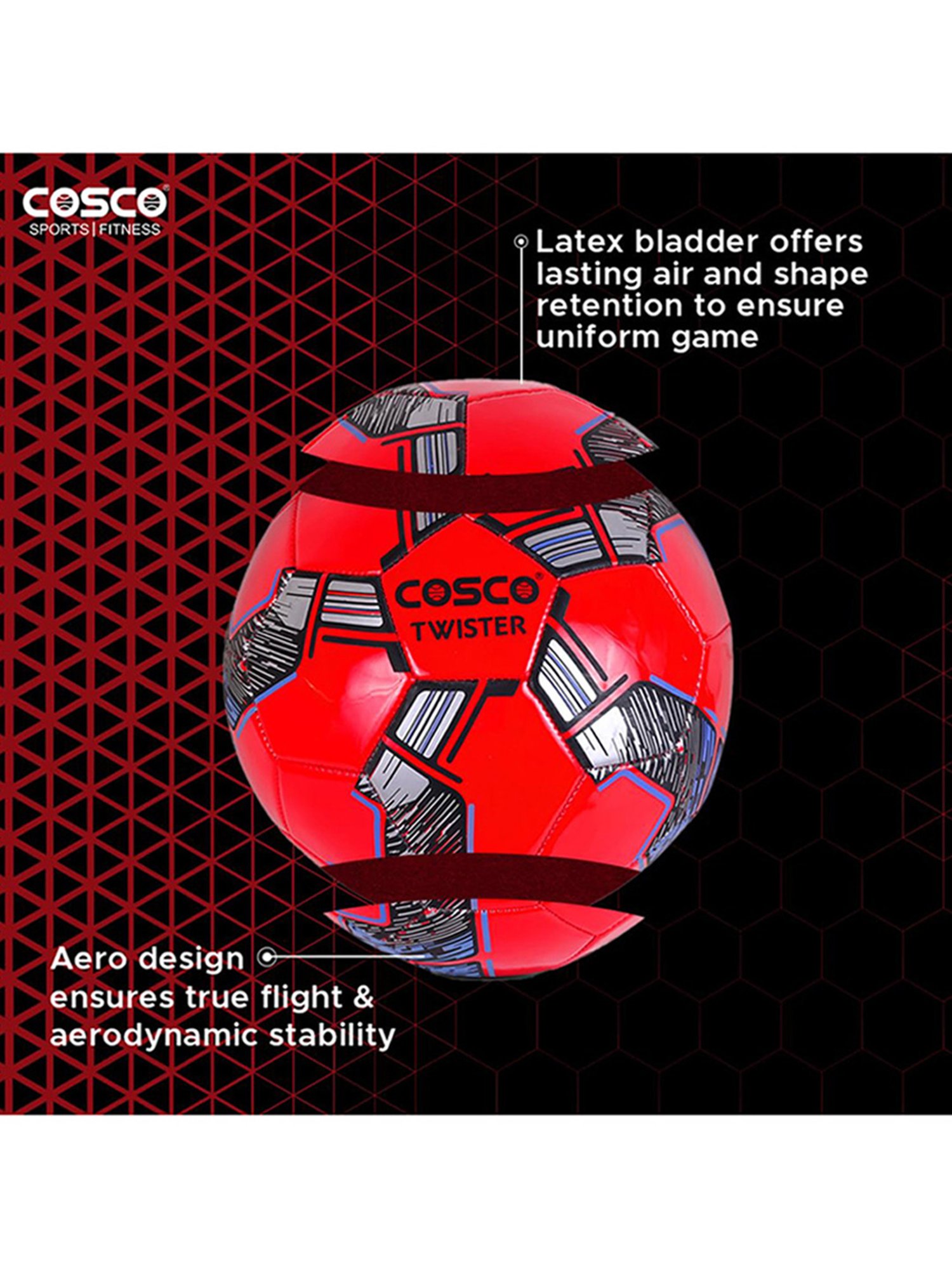 Cosco Twister Football (Red) Size - 5