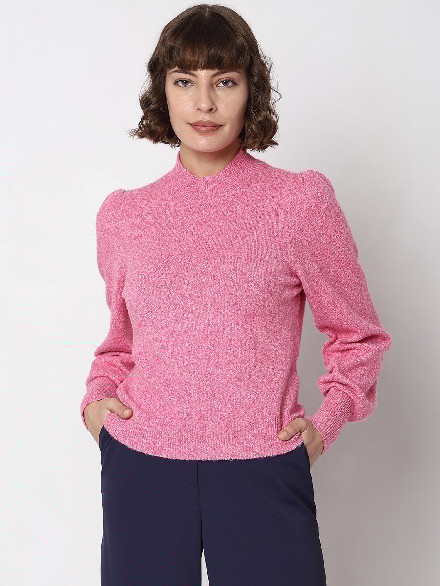 Vero Moda Pink Regular Fit Pullover