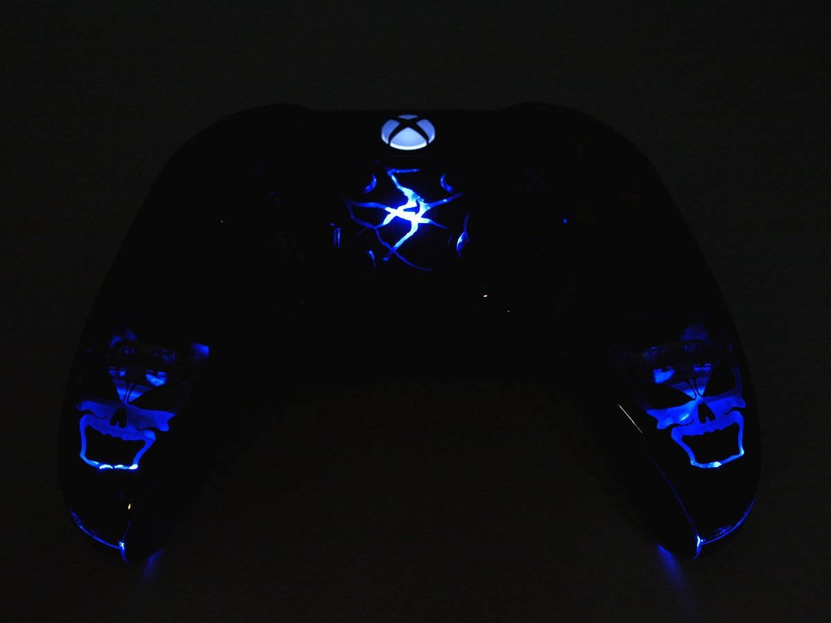 "Skulls Black" Xbox One Rapid Fire Modded Controller