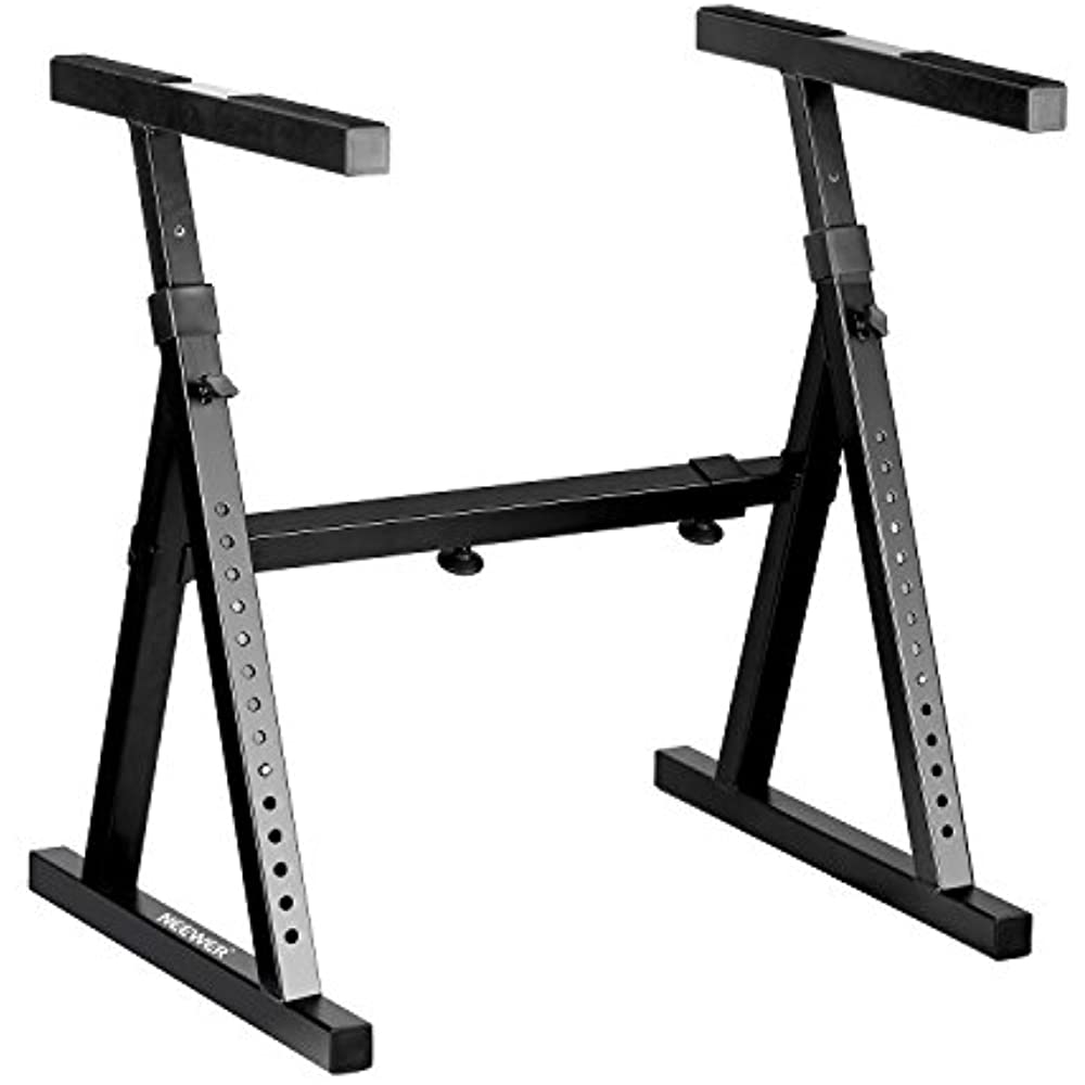 Neewer&reg; Heavy Duty Z-Style Keyboard Stand with 23.2-35.4"/59-90cm Adjustable Height and 24.6-40.9"/62.6-104cm Adjustable Width