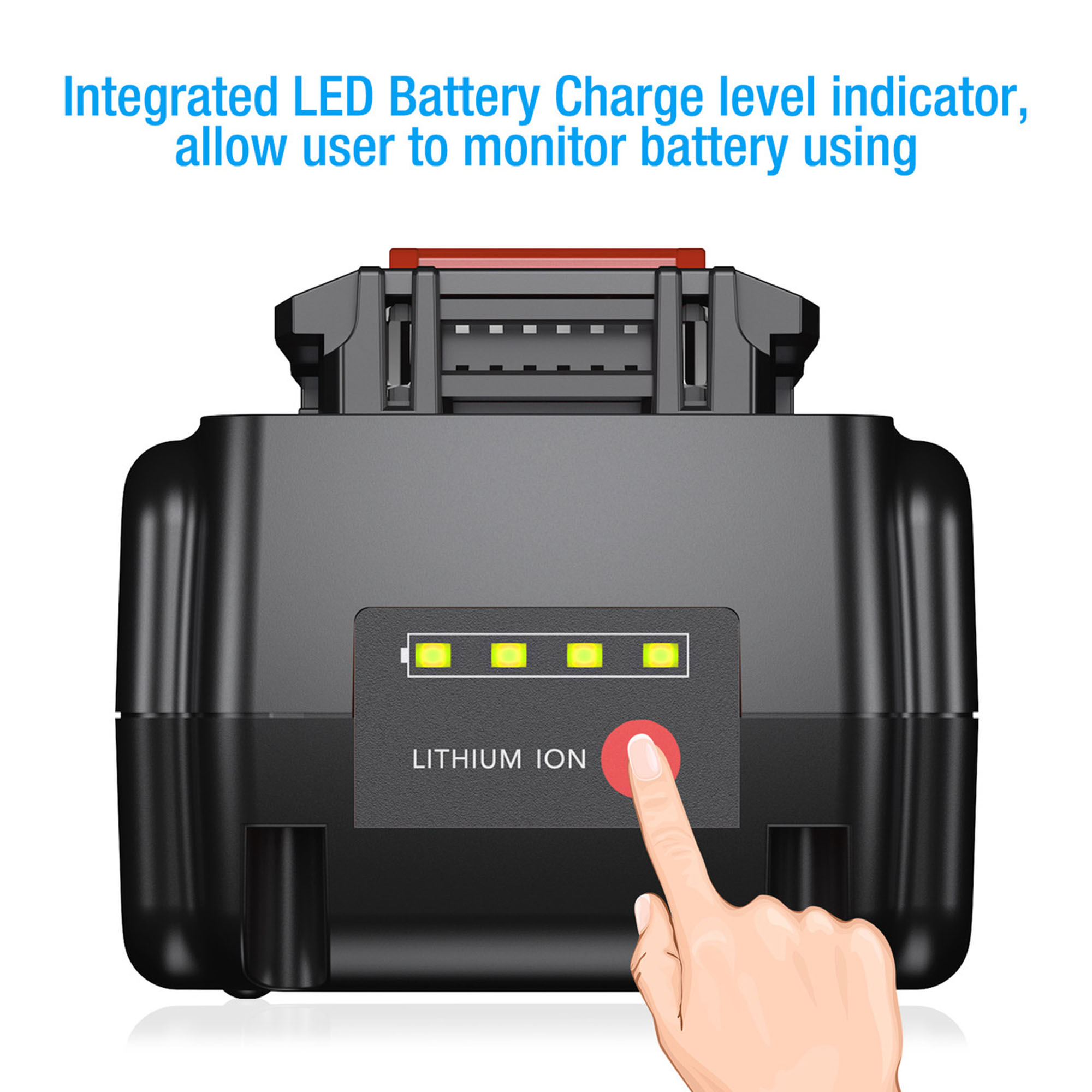Powerextra 40 Volt MAX 3000mAh Replacement Battery for Black&Decker LBX2040 LBXR36 40V Power Tool Lithium ion Battery