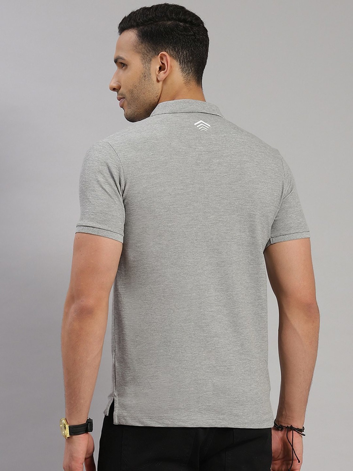 Rock.It Grey Smart Fit Polo T-Shirt