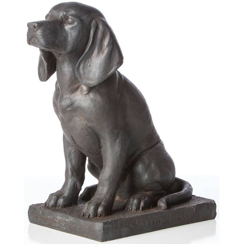 18" Resin Indoor/Outdoor Noble Dog Statue Gray - Alfresco Home LLC