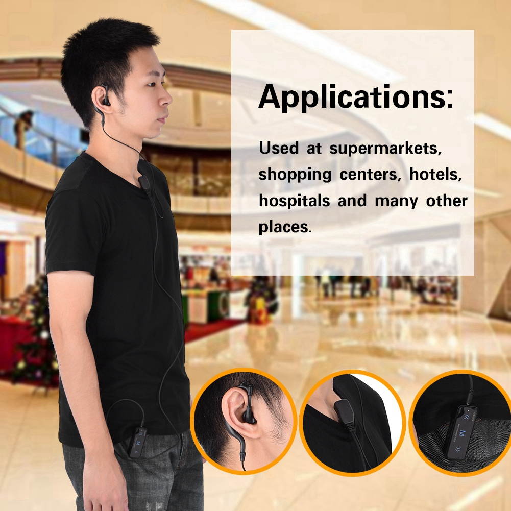 2PCS Mini Walkie Talkie 2-Way Radio Transceiver & Earpiece Headset USB Powered