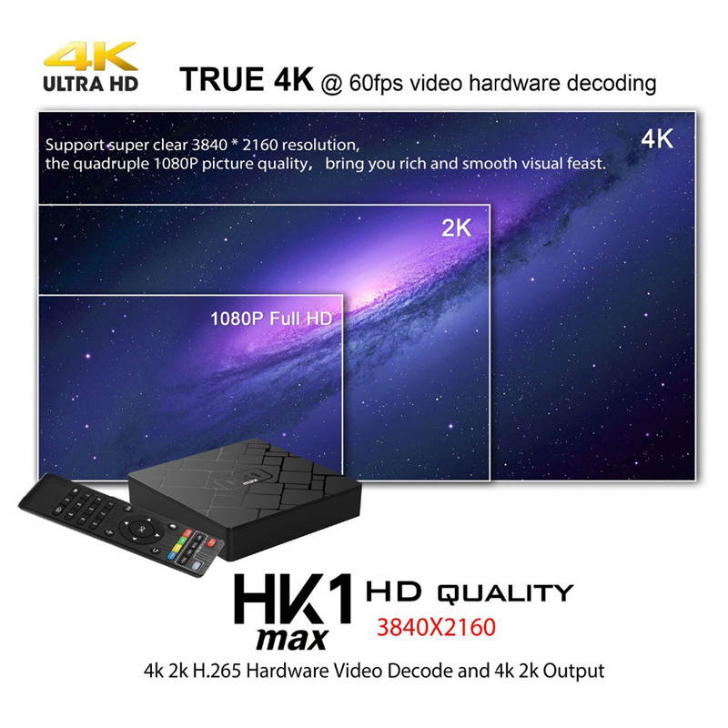 Android 8.1 TV Box, Android Box 4 GB RAM 64 GB ROM, Livebox HK1 MAX RK3328 Quad Core 64 Bit Smart TV Box, Wi-Fi-Dual 5G/2.4G, BT 4.1, Box TV UHD 4K TV, USB 3.0