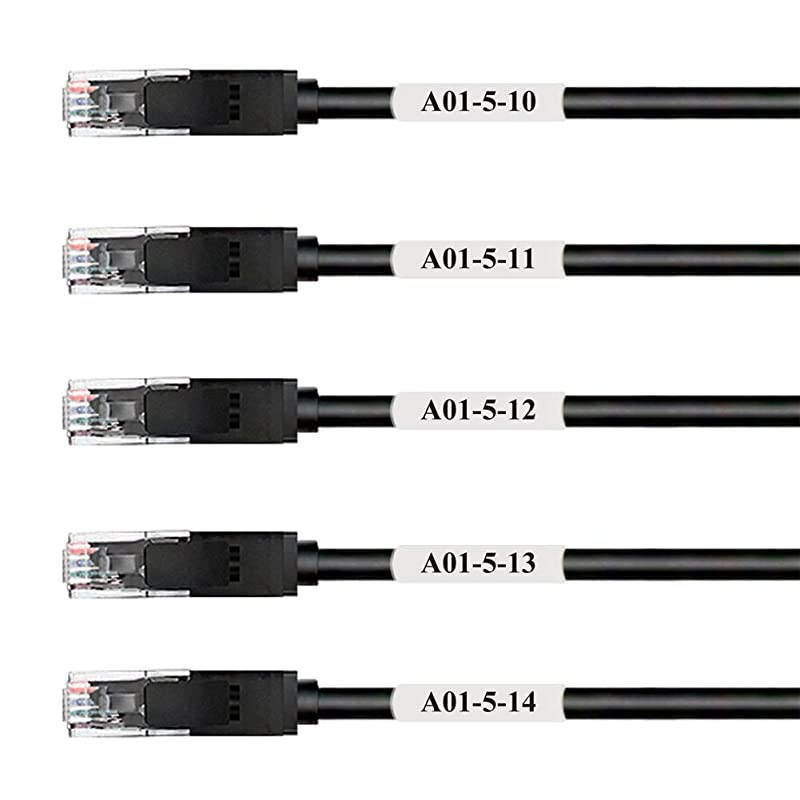 Compatible Label Tape Replacememt for M21-750-499 Cartridge with Ribbon 3/4 inches Nylon Labels Tape,Black on White Nylon Cloth Film Compatible with Portable Label Printer-16' Length 0.75" Width