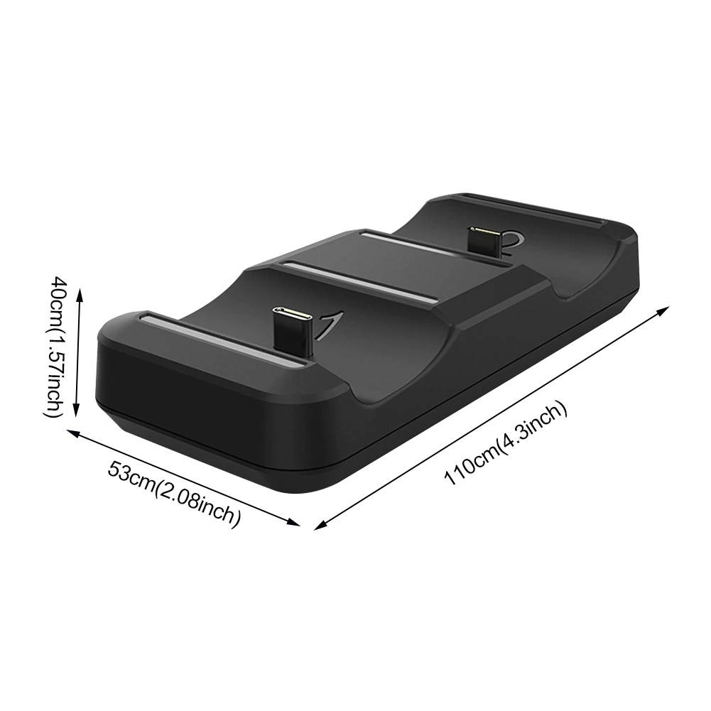 Dual Gamepad Desktop Lightweight Home Office ABS Controller Charger Portable Travel Charging Base Fast Power Supply For PS5