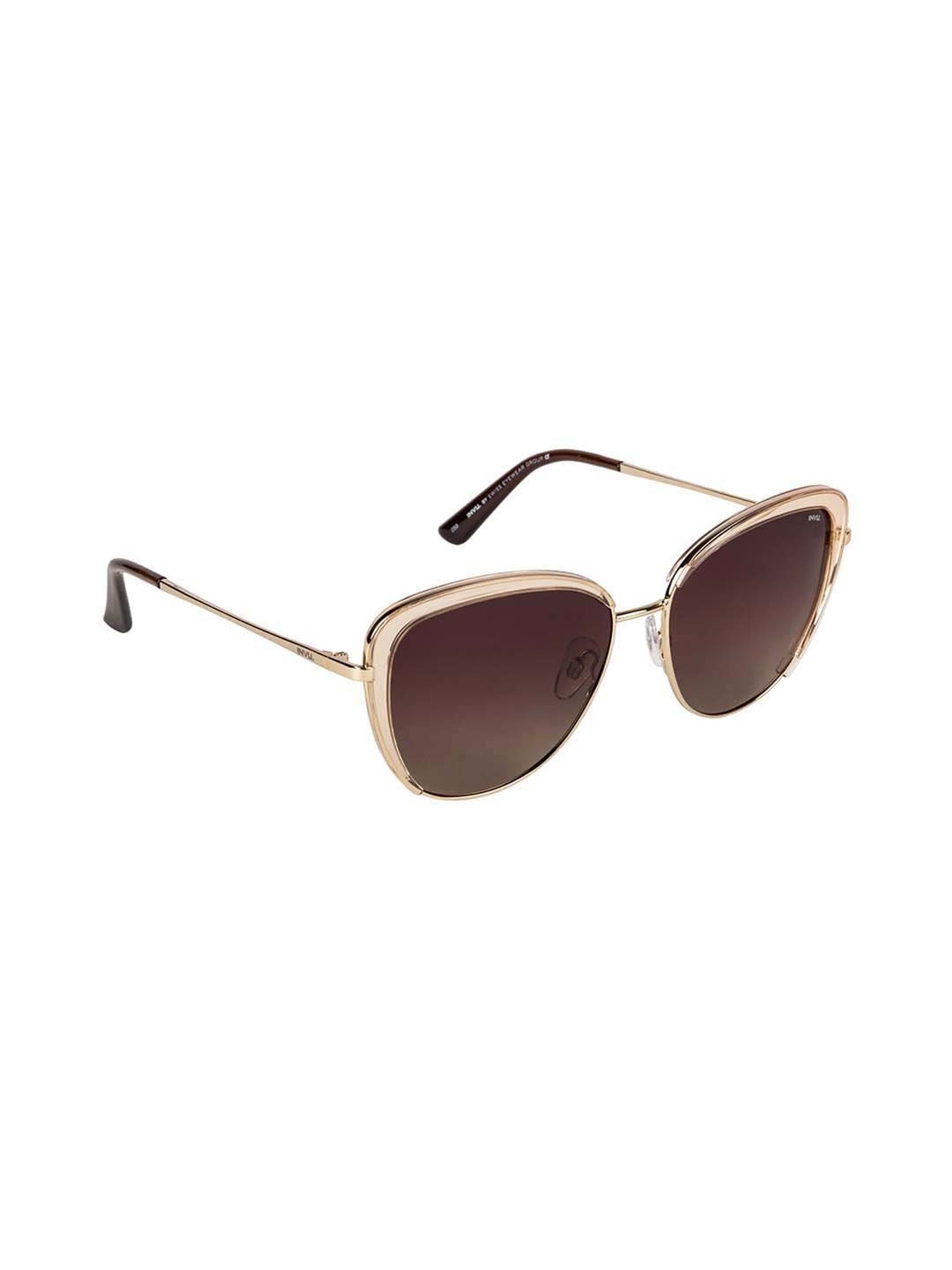INVU B1913B Brown Polarized Cat Eye Sunglasses