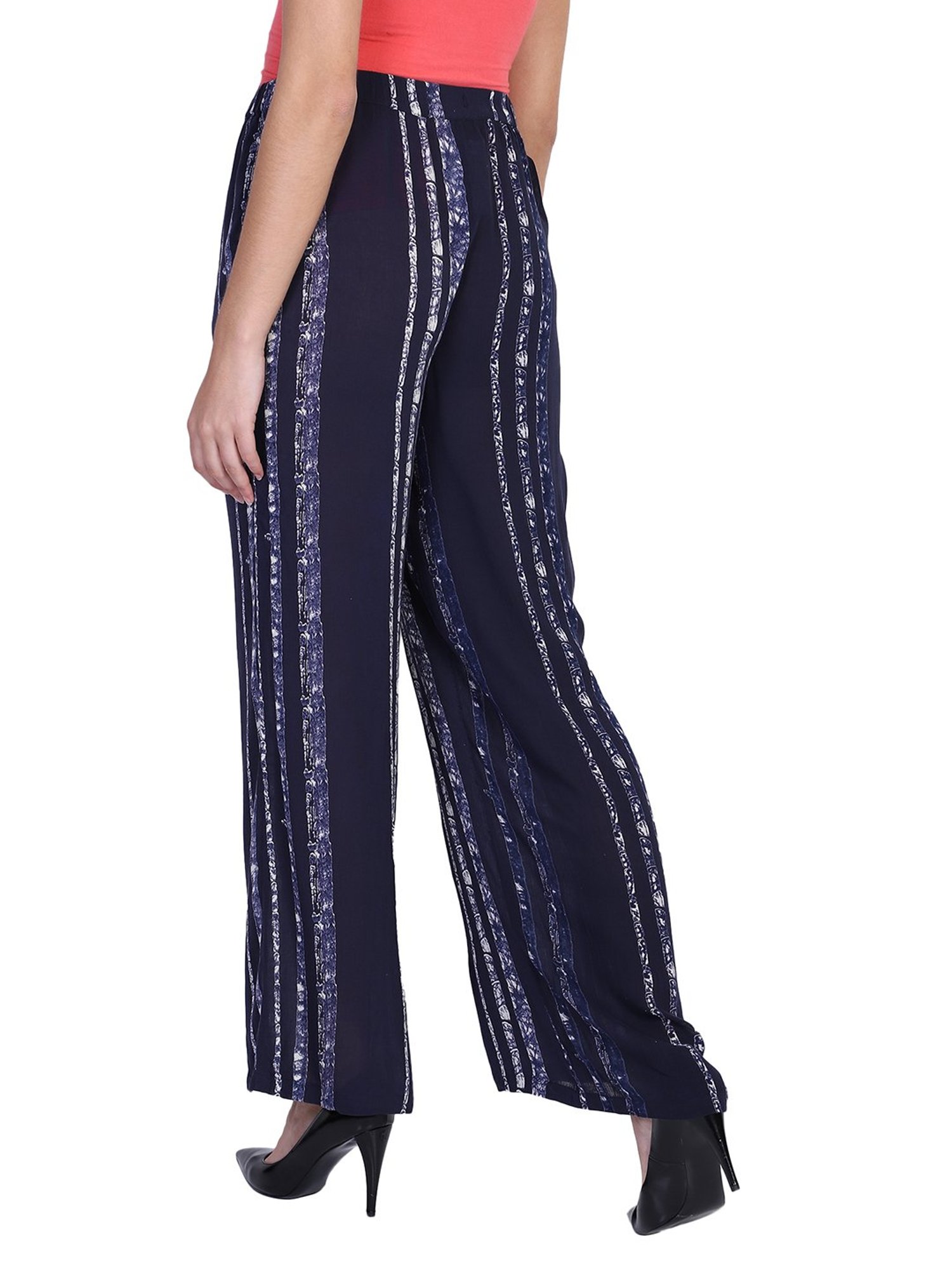 Aditi Wasan Blue Regular Fit Elasticated Pants