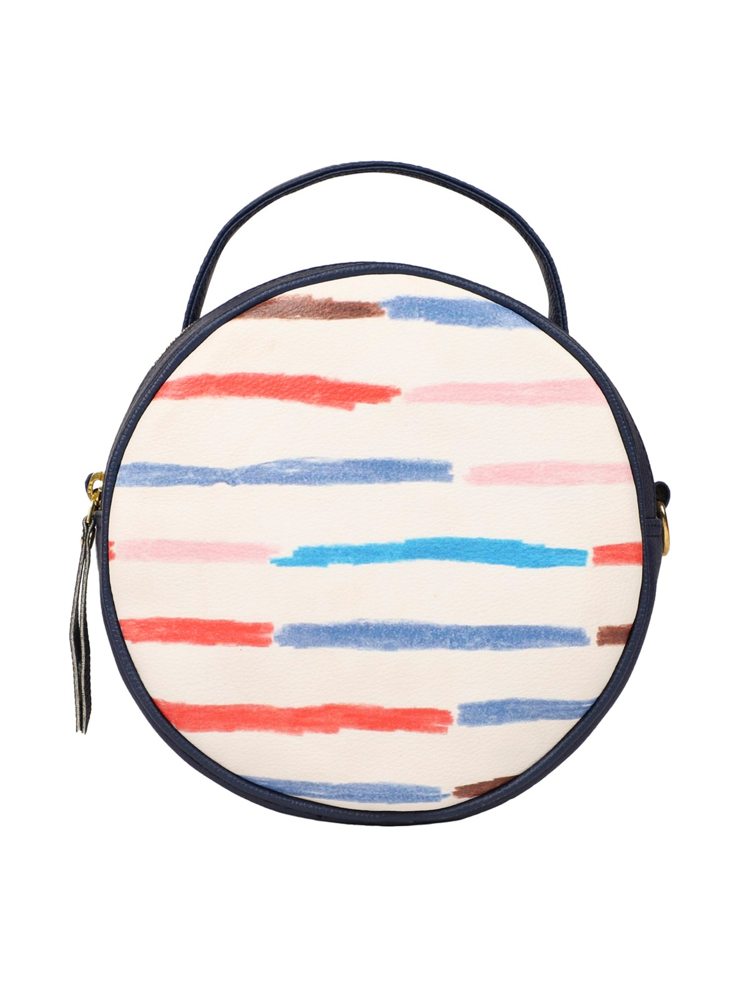 Bagsy Malone Navy Blue Printed Medium Handbag