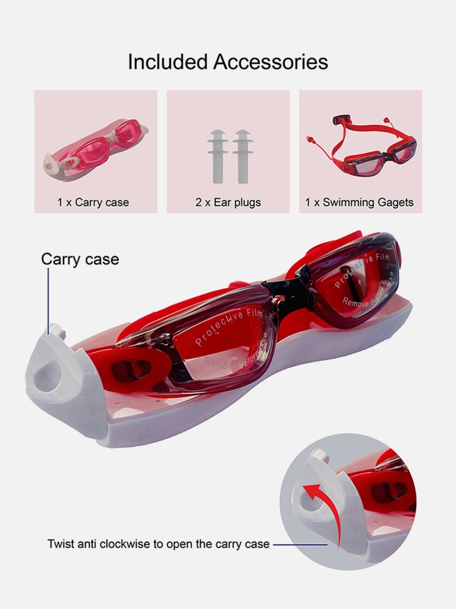 Speedo Unisex Adult Aquapulse Pro Mirror-Lens Swim Goggles (Grey)