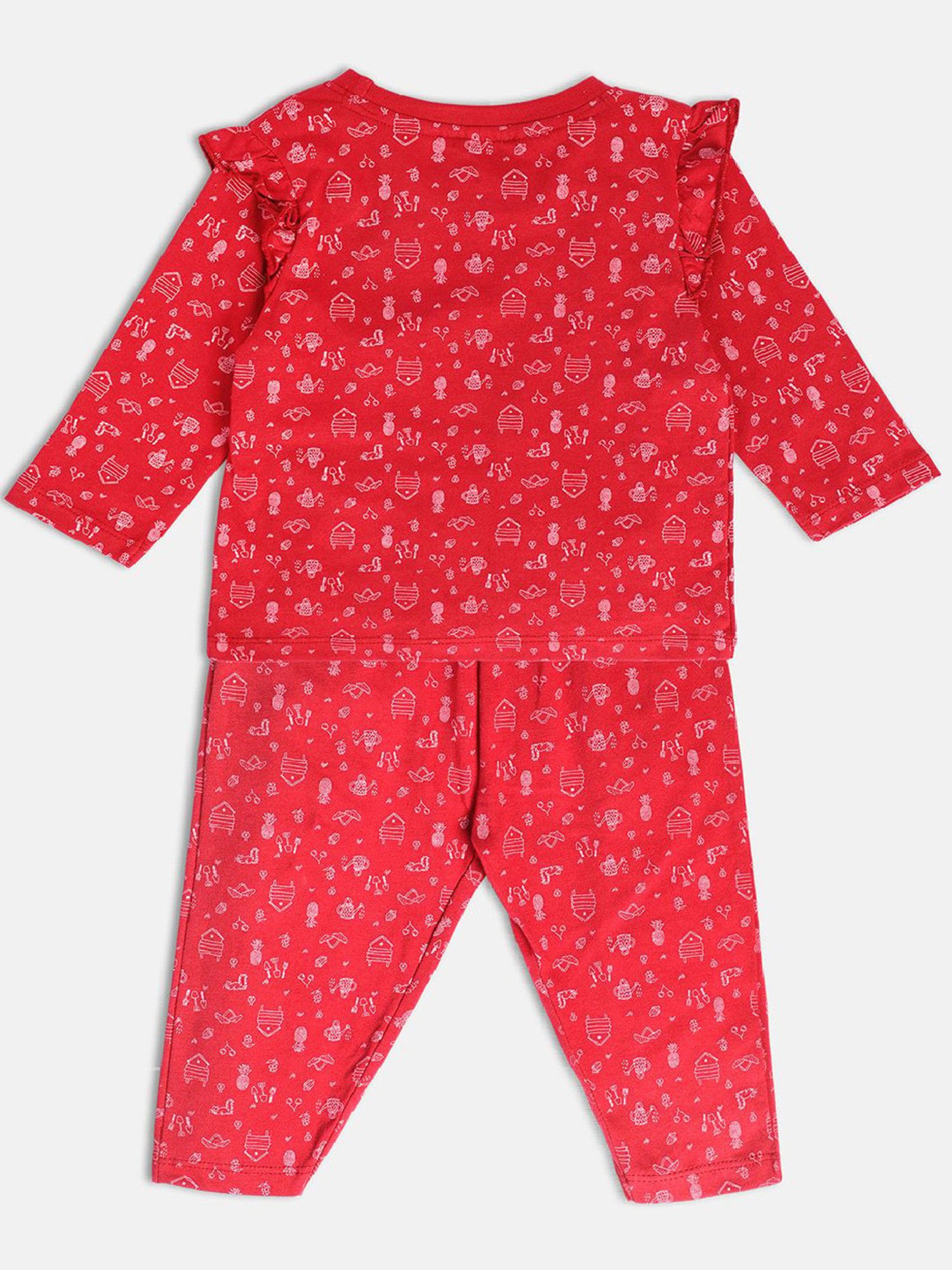 MINIKLUB Kids Red Graphic Print Top with Pants