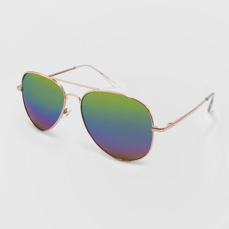 Women's Aviator Metal Sunglasses - Wild Fable™ Gold