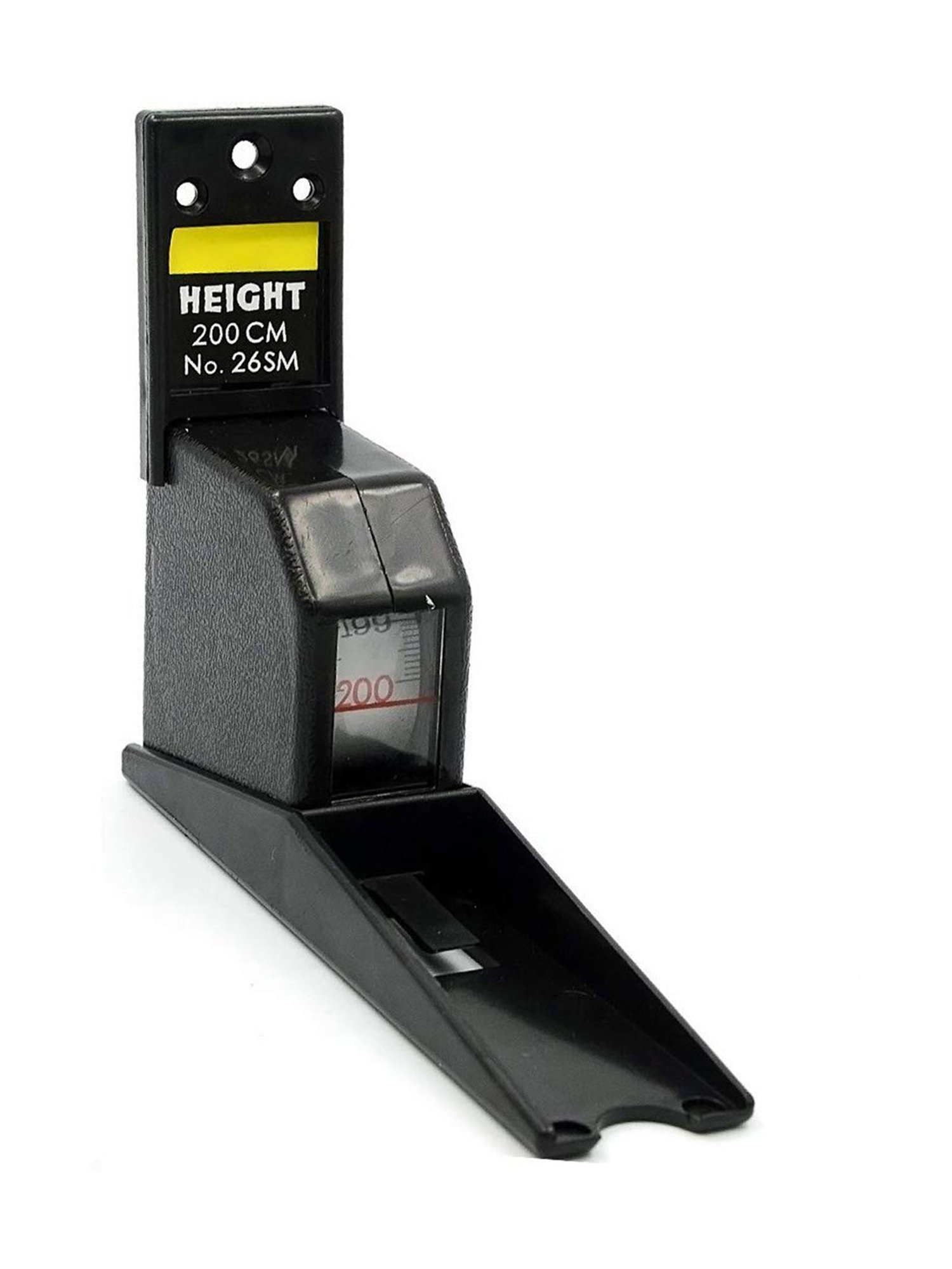 MCP 2mtr/200cm Roll Ruler Wall Mounted Height Measuring Tape (Black)