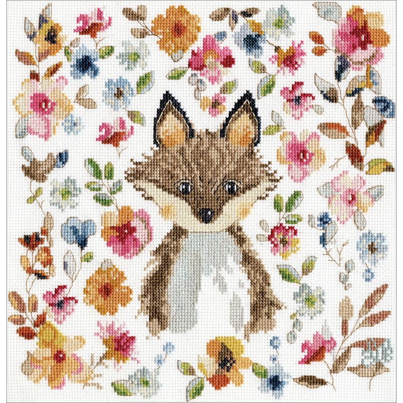 Design Works Counted Cross Stitch Kit 10"X10"-Fox (14 Count)