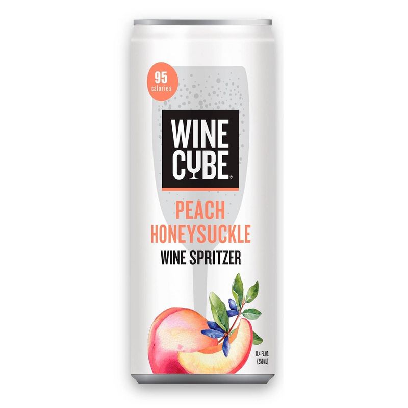 Peach Honeysuckle Wine Spritzer - 4pk/250ml Cans - Wine Cube™