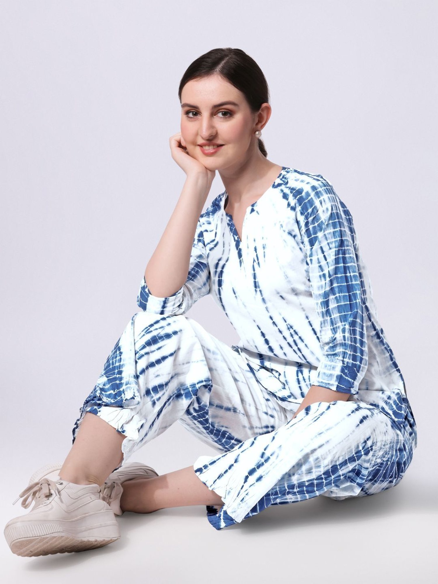 MIRCHI FASHION Cotton Blue Printed Loungewear Set