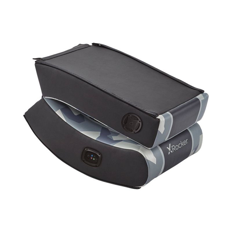 Camo Retreat 2.0 Bluetooth Foldable Rocking Video Gaming Chair with Speakers -Gray/Black - X Rocker